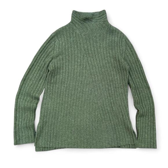 Olive Green Vince Cashmere Turtleneck Sweater - Picture 1 of 8